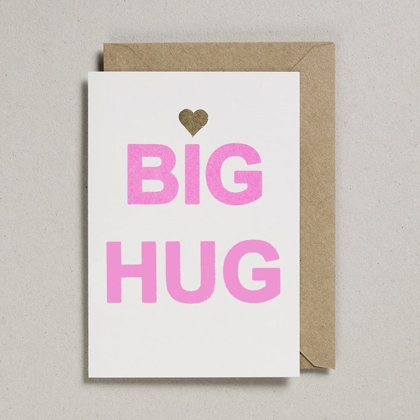 BIG HUG Card - By Petra Boase - Pinks & Green